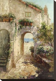 Bernazza Arch Stretched Canvas Print by  Fabio