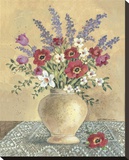 Flowers On Lace 2 Stretched Canvas Print by Betty Whiteaker