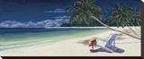 Secluded Beach I Stretched Canvas Print by D. J. Smith