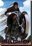 Acceleration Stretched Canvas Print by Chris Flanagan