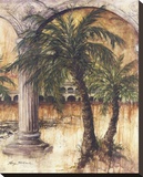 Two Palms Stretched Canvas Print by Sherry Strickland