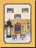 Bistro Jeantty Stretched Canvas Print by Katharine Gracey