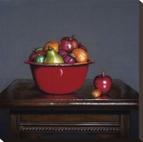 Red Bowl Stretched Canvas Print by J. Alex Potter