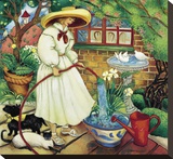 My Side Of The Yard Stretched Canvas Print by Linda Carter Holman