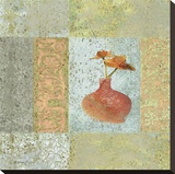 Fleur Orange II Stretched Canvas Print by Pierre Fortin