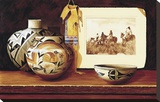 Cheyenne Tobacco Bag Stretched Canvas Print by Chuck Sabatino