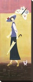 Woman With Butterflies I Stretched Canvas Print by Genevieve Pfeiffer
