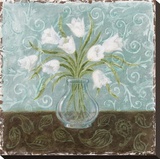 White And Paisley II Stretched Canvas Print by Marcia Rahmana
