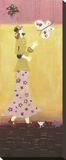 Woman With Butterflies II Stretched Canvas Print by Genevieve Pfeiffer