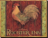 Rooster Inn Stretched Canvas Print by Susan Winget