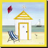 Beach House 2 Stretched Canvas Print by Katharine Gracey