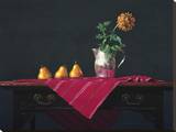 Pear Trio Stretched Canvas Print by J. Alex Potter