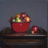 Red Bowl Stretched Canvas Print by J. Alex Potter