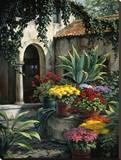 El Jardin Brillante Stretched Canvas Print by J. Chris Morel