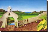 Aqua Fria Tortilla Stretched Canvas Print by William T. Templeton