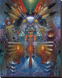 Kachina With Bird Spirit Stretched Canvas Print by Tom Perkinson