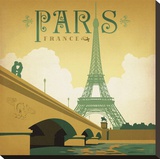 Paris Square Stretched Canvas Print by  Anderson Design Group