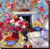 The Blue Room Stretched Canvas Print by Cynthia Gatien