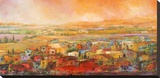 Villaggio delle colline Stretched Canvas Print by Tebo Marzari