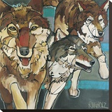 City Slickers Stretched Canvas Print by Amy Ringholz