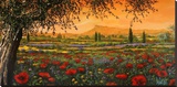 Pianura in fiore Stretched Canvas Print by Tebo Marzari