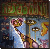 Barcelona Graffiti - Respect Reproduction transférée sur toile par Grace Borengasser