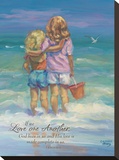 Harmony with Verse Stretched Canvas Print by Lucelle Raad