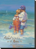 Almost Summer with Verse Stretched Canvas Print by Lucelle Raad