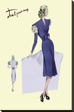 Dress Suit with Pleats, 1947 Stretched Canvas Print