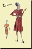 Jacket Dress, 1947 Stretched Canvas Print