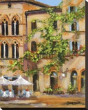 San Gimignano Stretched Canvas Print by Jan E. Moffatt