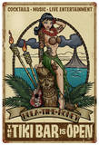 Tiki Bar is Open Metal Sign Wall Sign