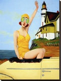 Wheels in the Sky Stretched Canvas Print by Fred Calleri