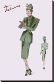 Suit with Hats and Gloves, 1947 Stretched Canvas Print