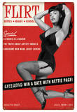 Bettie Page Flirt Metal Sign Wall Sign