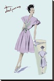 Dress with Frills, 1947 Stretched Canvas Print