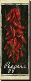 Peppers Stretched Canvas Print by Karen J. Williams