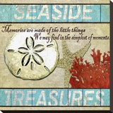 Seaside Treasures Stretched Canvas Print by Karen J. Williams