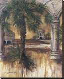 Gateway Of Palms Stretched Canvas Print by Sherry Strickland