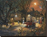 The Silver Wolf Lodge Stretched Canvas Print by Aaron B. Faulkner