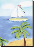 Sail Away Stretched Canvas Print by Dona Turner