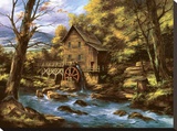 Rocky Creek Mill Stretched Canvas Print by Rudi Reichardt