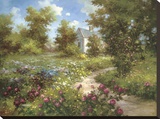 The Enchanted Garden Stretched Canvas Print by Gabriela 