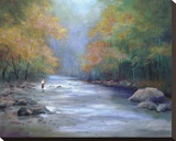 Autumn On The River Stretched Canvas Print by Greg Cartmell