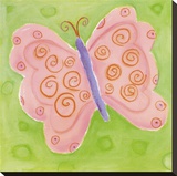 Peace Butterfly Stretched Canvas Print by Dona Turner