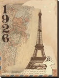 Paris - 1926 Stretched Canvas Print by Claudine Hellmuth