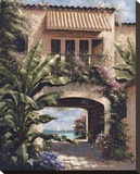 Tropical Villa I Stretched Canvas Print by J. Martin