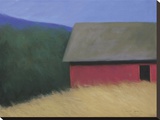 The LaCross Barn Stretched Canvas Print by Karen Jones