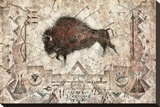 Buffalo Tribe Journey Stretched Canvas Print by Cecilia Henle