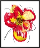 Red Petals Framed Canvas Print by Jan Weiss